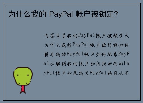 为什么我的 PayPal 帐户被锁定？